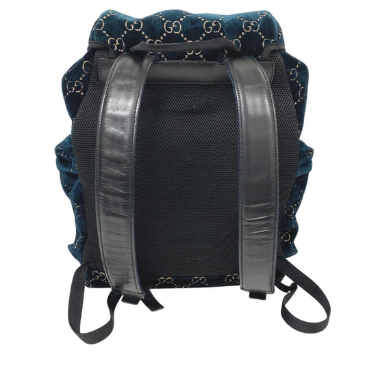 GUCCI Backpack 574923 Leather, Nylon green GG velvet