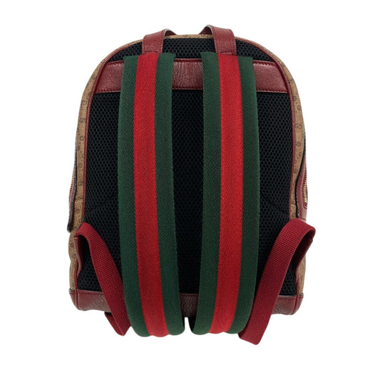 GUCCI Backpack 647816 PVC, Leather beige Mini GG Supreme Women Used