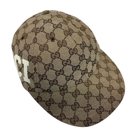 GUCCI cap 751400 canvas Brown GG canvas S 57
