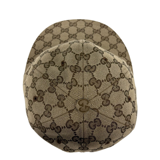GUCCI cap 751400 canvas Brown GG canvas S 57