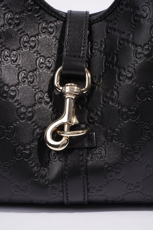 Gucci Jackie Black GG Supreme Leather