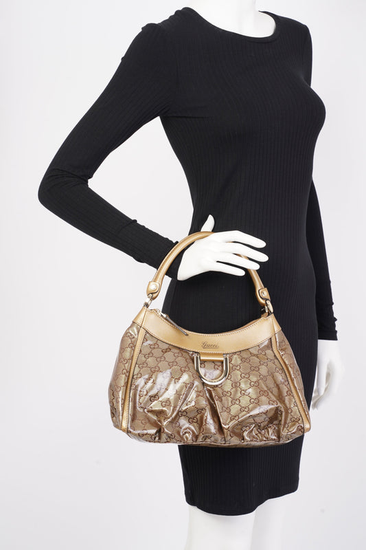 Gucci Abbey Gold GG Supreme PVC
