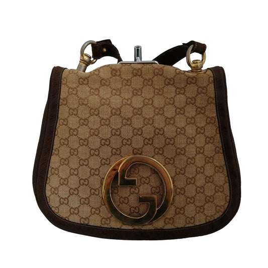 Gucci brown Guccissima print Blondie saddle bag
