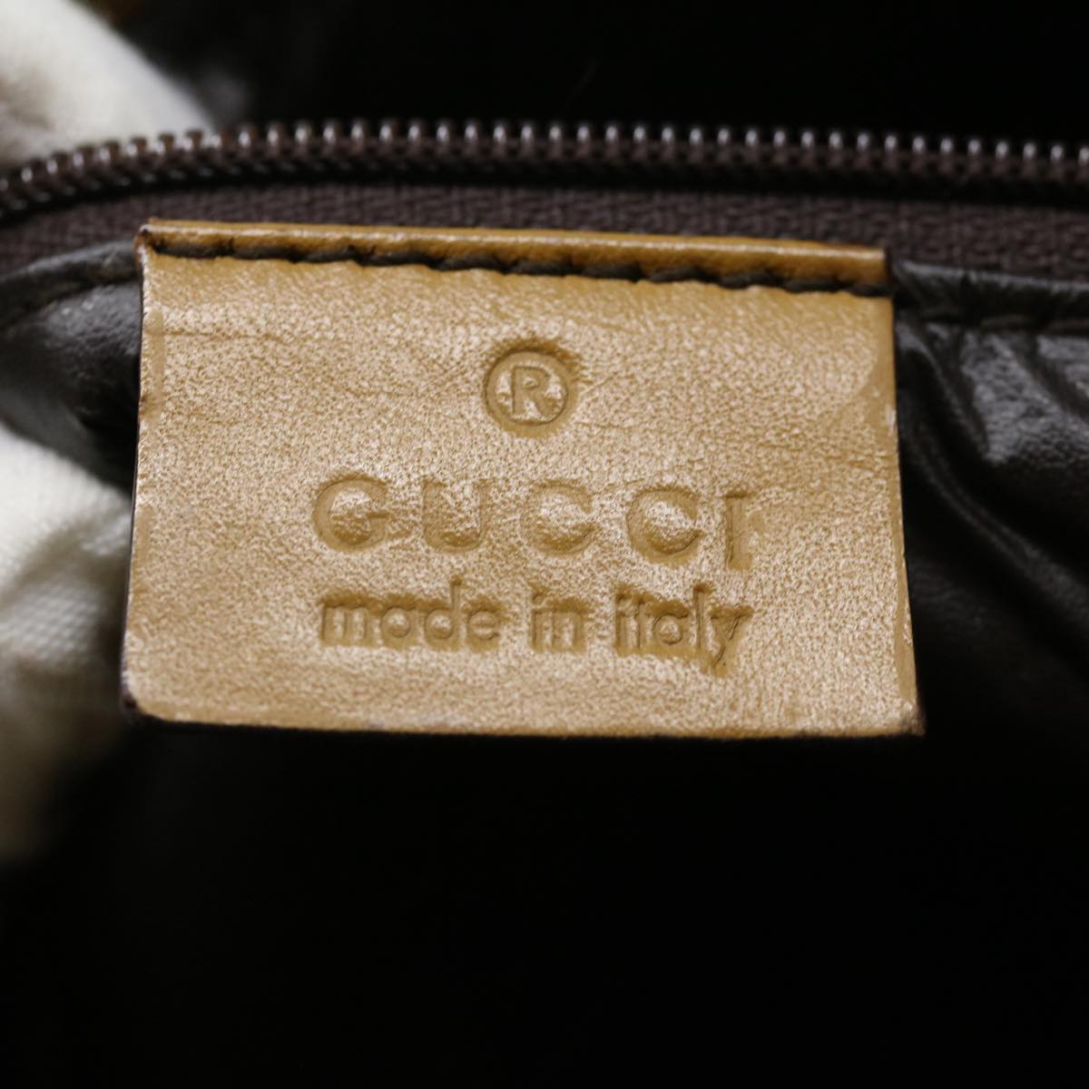 Gucci GG Canvas Sherry Line Hand Bag Beige Brown Red 0000851001553  ar7441
