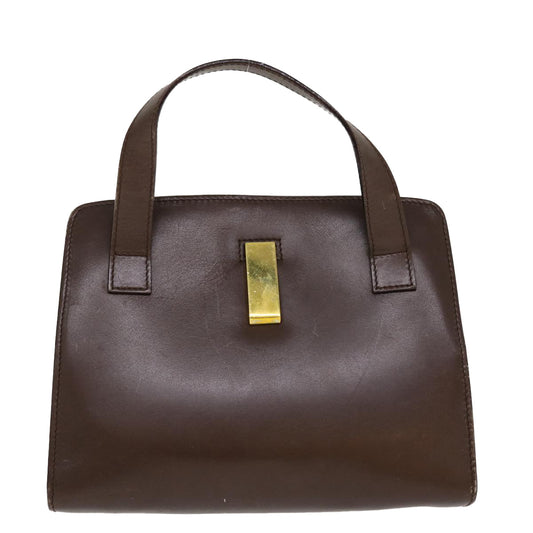 GUCCI Hand Bag Leather Brown  ar9113