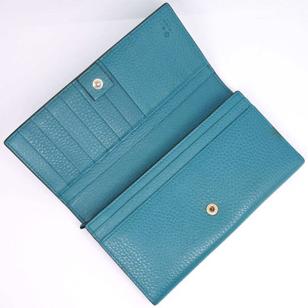 Gucci Interlocking Gg Blue Green Leather