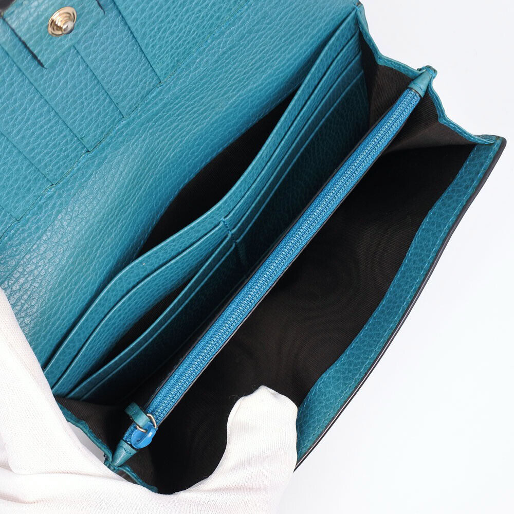 Gucci Interlocking Gg Blue Green Leather