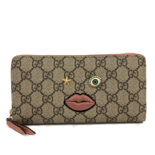 Gucci Gg Supreme Face Motif Zip Around