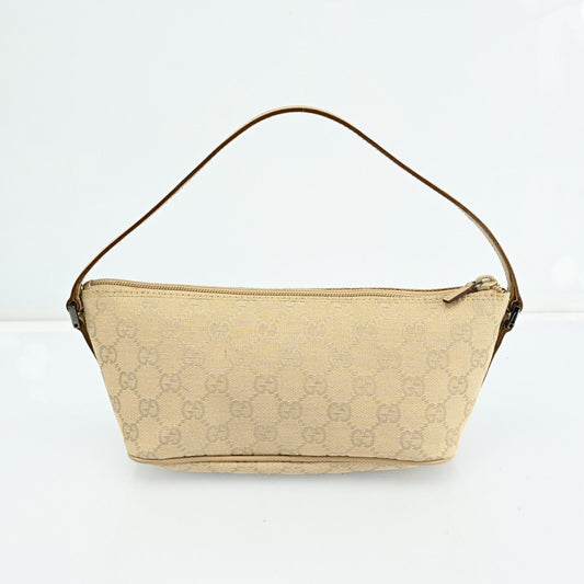 Gucci Hand Bag Pouch Gg Canvas