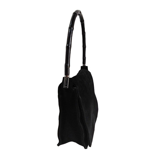 Gucci Bamboo Black Suede - Handbag