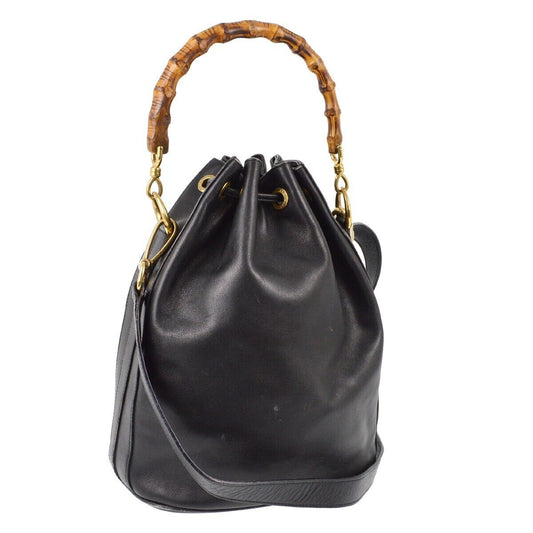 Gucci Black Bamboo 2Way Drawstring