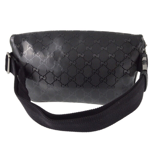 Gucci Black Pvc Gg Waist Bum Bag
