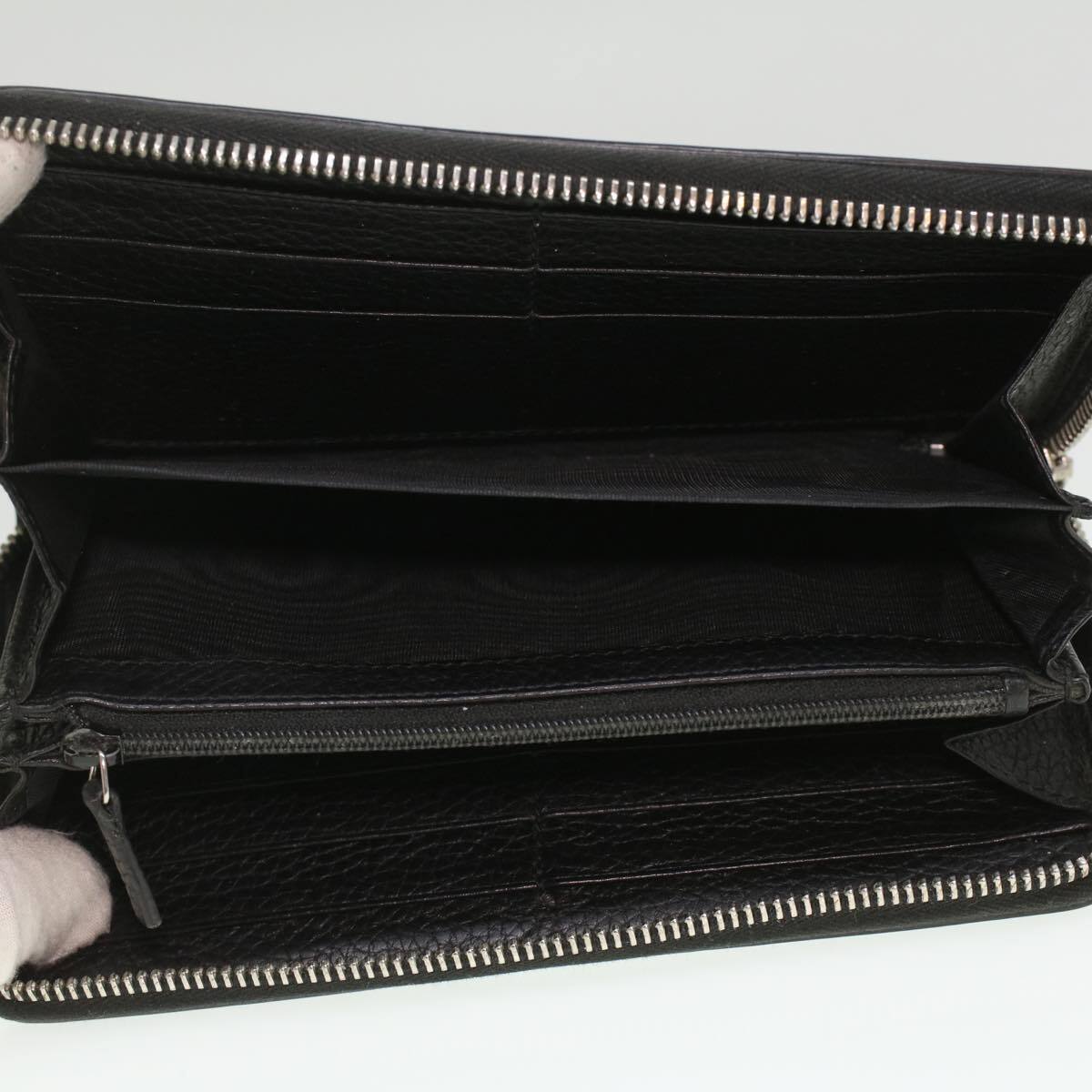 Gucci Long Wallet Leather Black