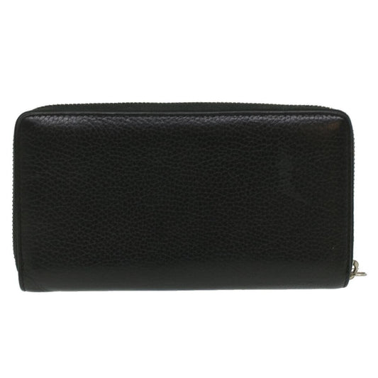 Gucci Long Wallet Leather Black