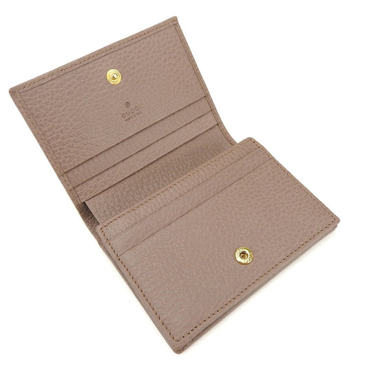 GUCCI Bifold Wallet 456126 leather beige GG Marmont Women Used