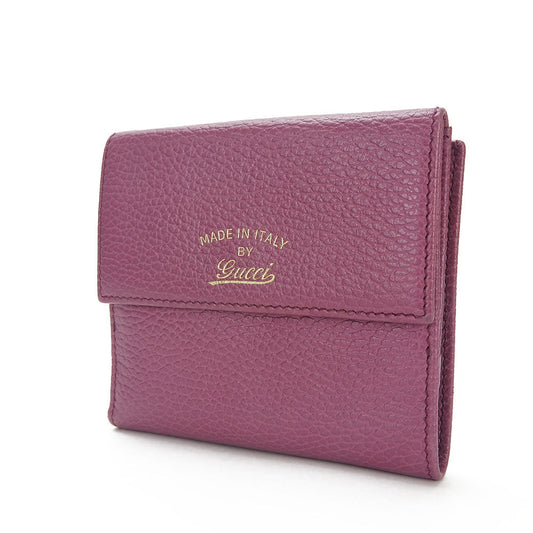 GUCCI Bifold Wallet 368233 leather purple swing Women Used