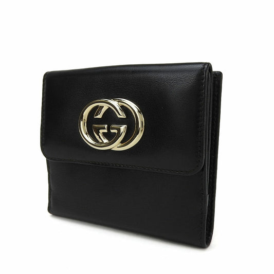 GUCCI Bifold Wallet 162759 leather black