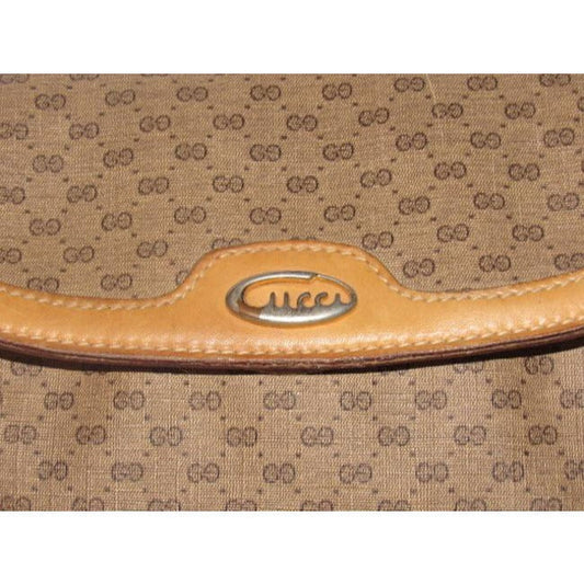 Gucci Gg Supreme Guccissima Brown Micro G Print Coated Canvas Leather Shoulder Bag