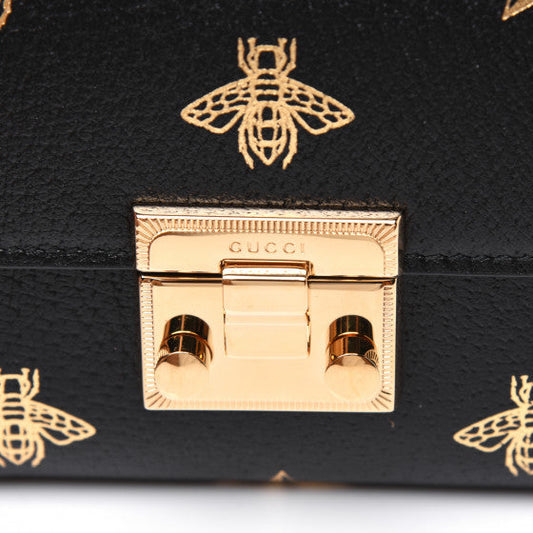 Gucci Bee Star Padlock Wallet in Black