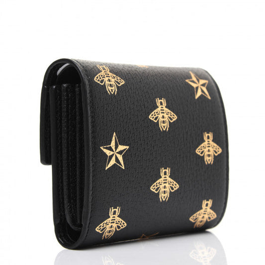 Gucci Bee Star Padlock Wallet in Black