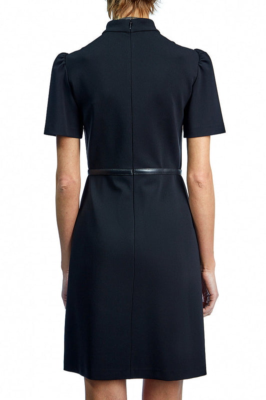 Gucci Black Viscose Dress with Horsebit Belt