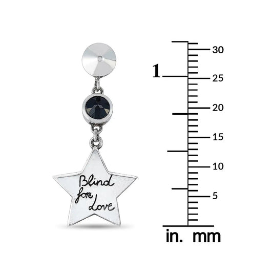 Gucci Blind for Love Feline Silver Drop Earrings