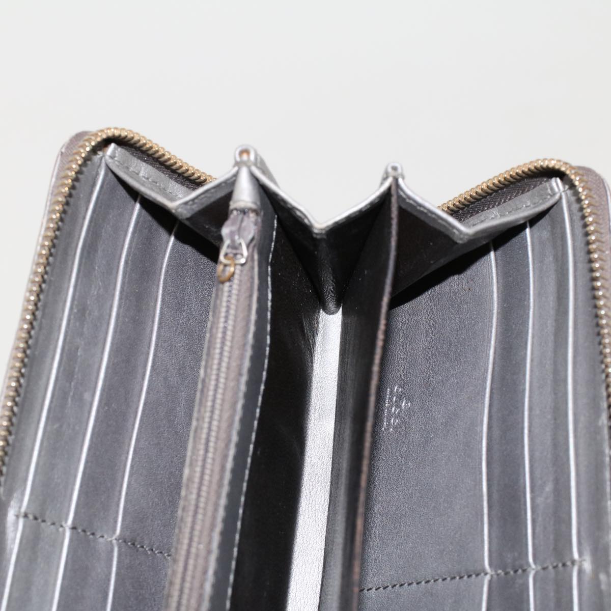 Gucci GG Canvas Long Wallet Leather 3Set Brown Beige Silver  bs6283