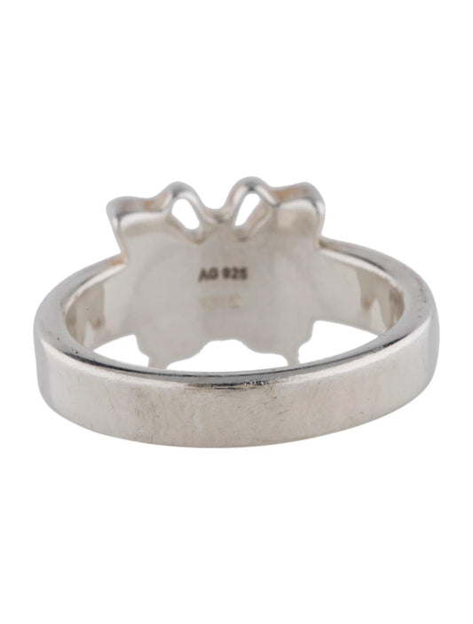 Gucci Logo Butterfly Ring in Sterling Silver