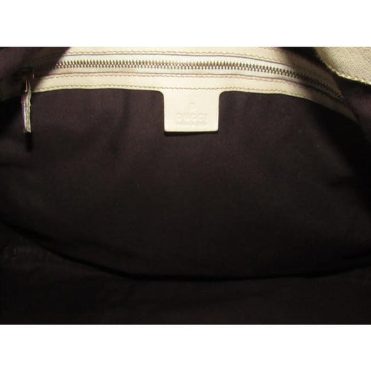 Gucci Jackie Modern Purses White Leather And Gg Leather Hobo Bag