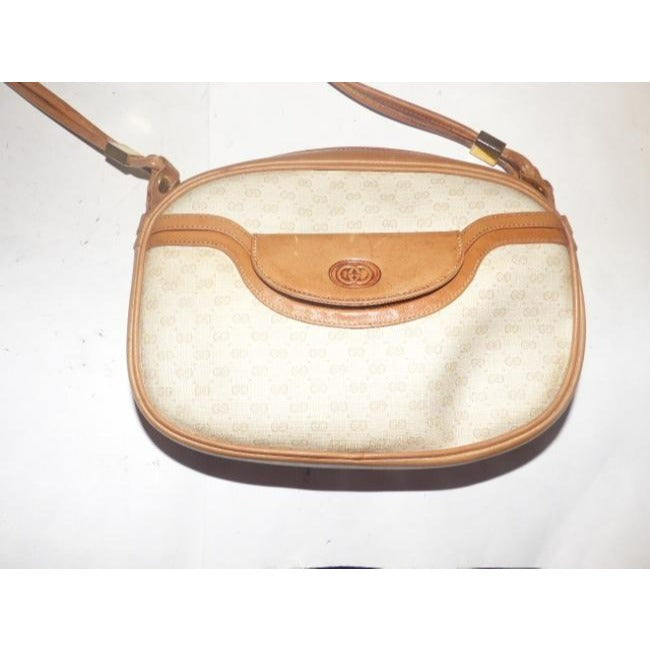 Gucci Supreme Shoulder Micro Guccissima Print Dual Strap Brown Leather And Gg Leather Cross Body