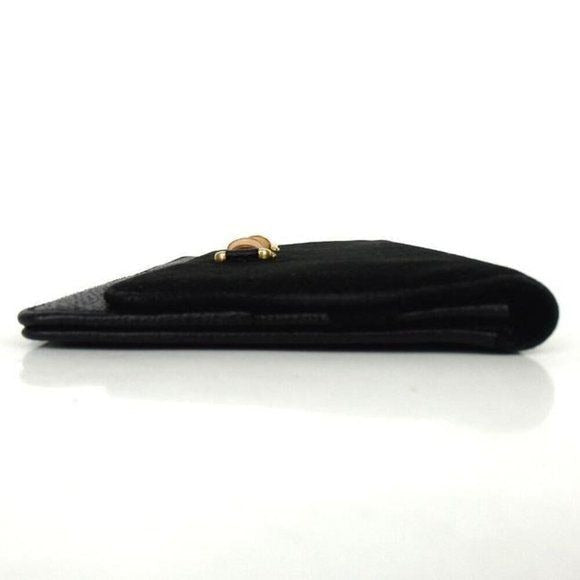 GUCCI Black Leather Suede w Bamboo Belt Loop Bag