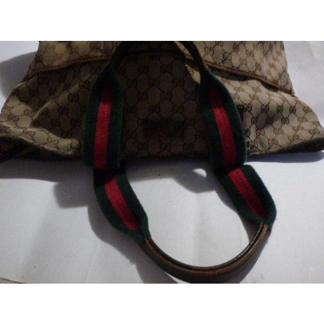 Gucci Vintage Pursesdesigner Purses Shades Of Brown Canvasleather And Redgreen Striped Straps1 Tote