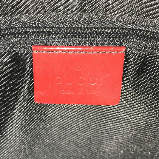 Gucci 1990's red Guccissima print Tom Ford leather satchel