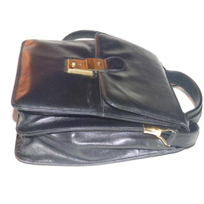 Gucci black smooth leather early Lady Lock two-way