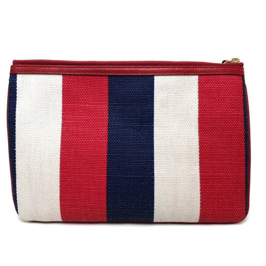 GUCCI Clutch bag 524788 Canvas / leather Red Men's Women Baia de la Silvi stripes
