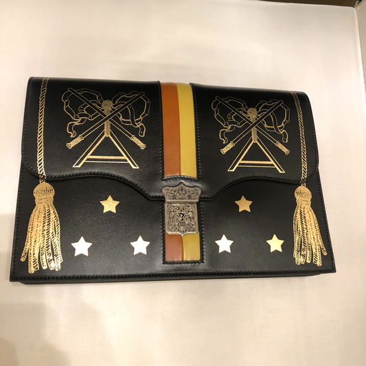 Gucci Hand Painted Padlock Cutch in Black