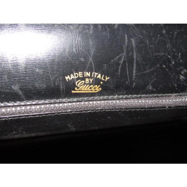 Gucci Early Saddle With Sherry Stripes Black Leather And Gg Leather Shoulder Bag