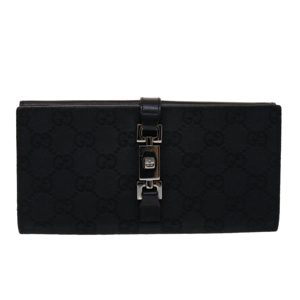 Gucci GG Canvas Jackie Long Wallet Leather Black  ep953
