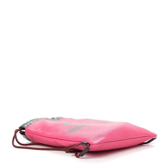 Gucci 2018 Leather Drawstring Backpack in Pink with Pouch