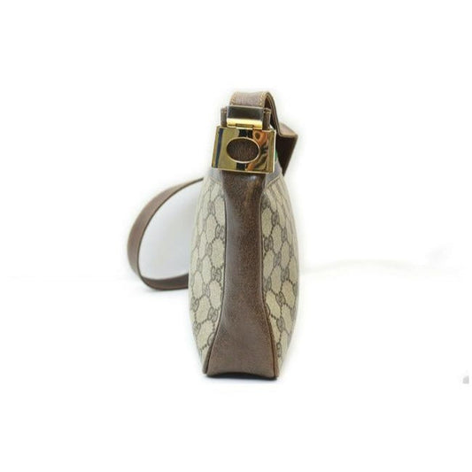 Gucci Gg Supreme W Guccissima Canvasleather Sherry Stripe Brown G Printredgreen Coated Canvas And Le