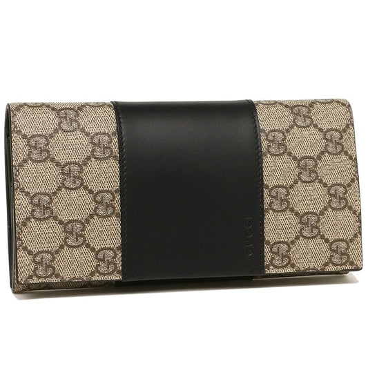 Gucci Continental Flap Wallet in Canvas with Leather Trim