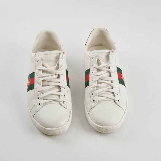 Gucci Ace Sneaker Bee Womens Size 39 Shoes