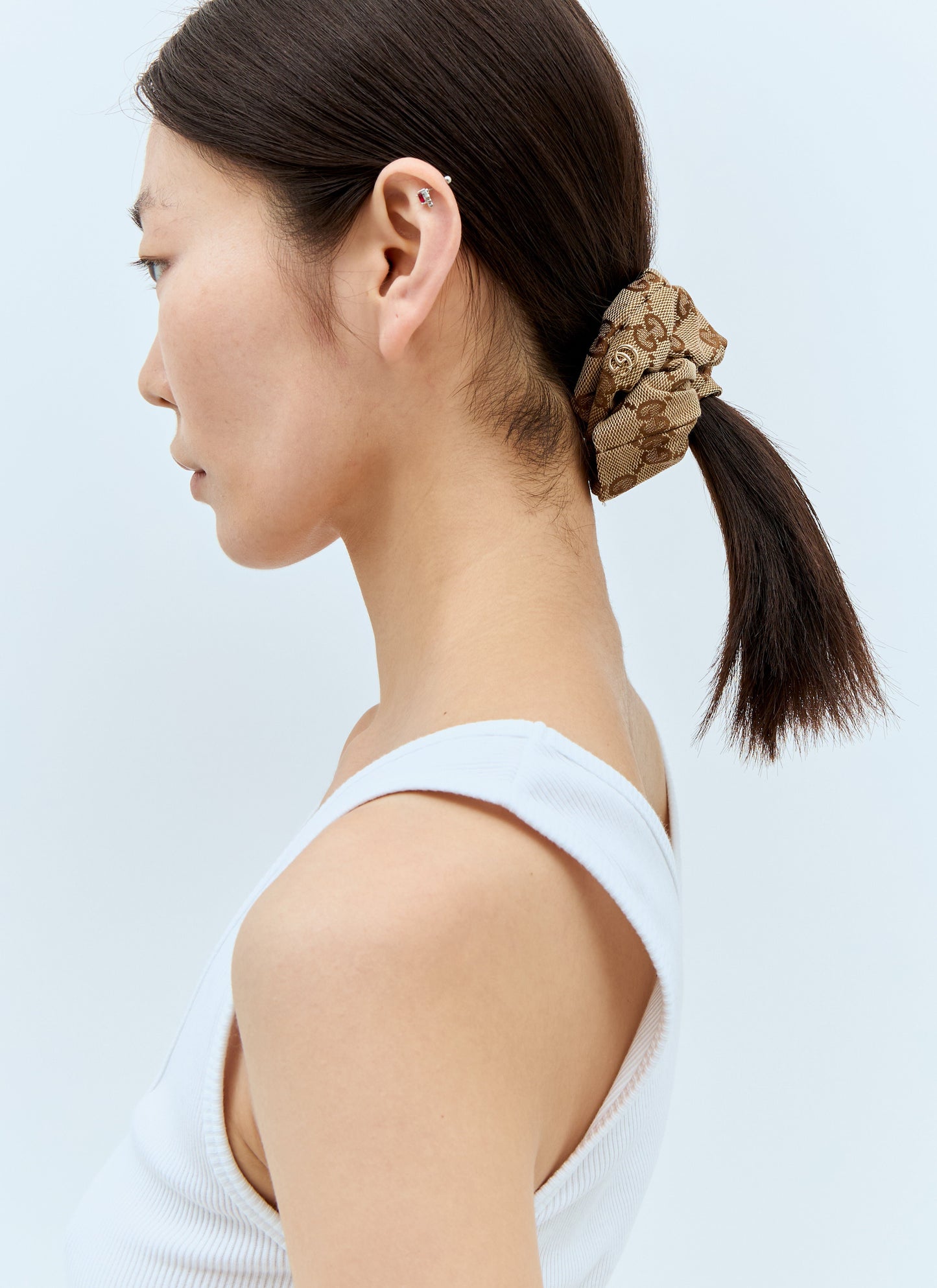 Gucci Women Gg Canvas Scrunchie