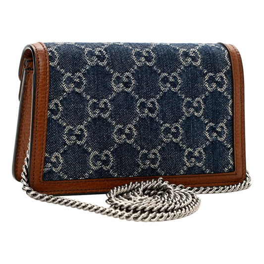 Gucci Dionysus Blue Denim Super Mini Shoulder Bag 476432
