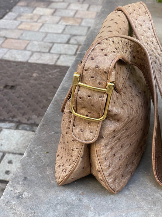 Gucci - Sac à épaule 1973 en autruche