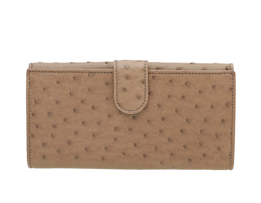 Gucci Brown 1973 Ostrich French Wallet