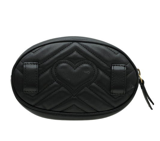 Gucci Black GG Marmont Mini Belt Bag