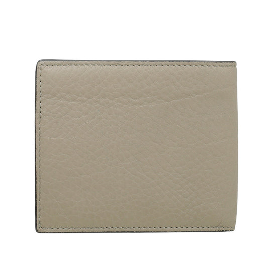 Gucci Beige Crest Stamp Bifold Wallet