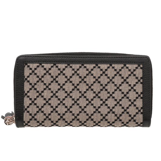 Gucci Bicolor Diamante Bamboo Tassel Zippy Wallet