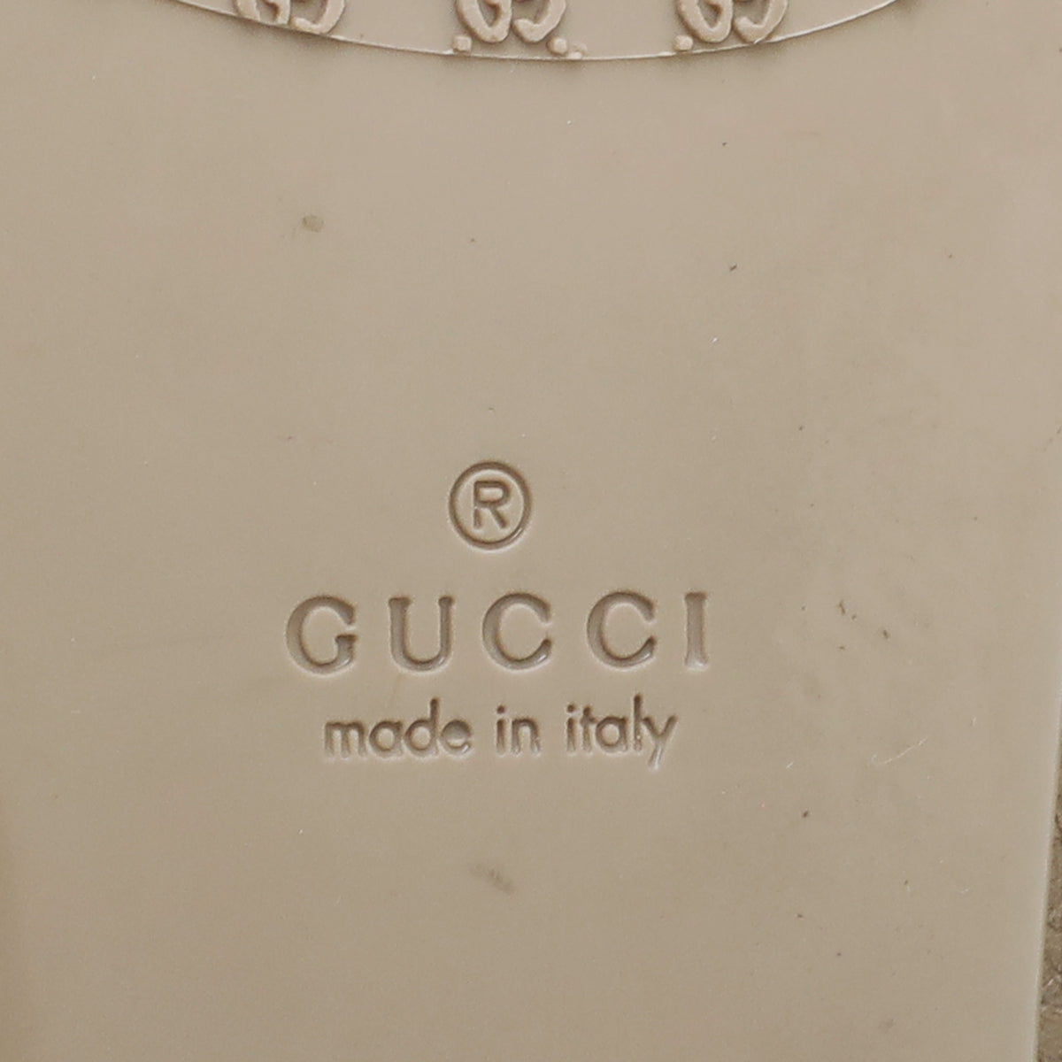 Gucci Champagne GG Buckle Flat Ballerina 37.5